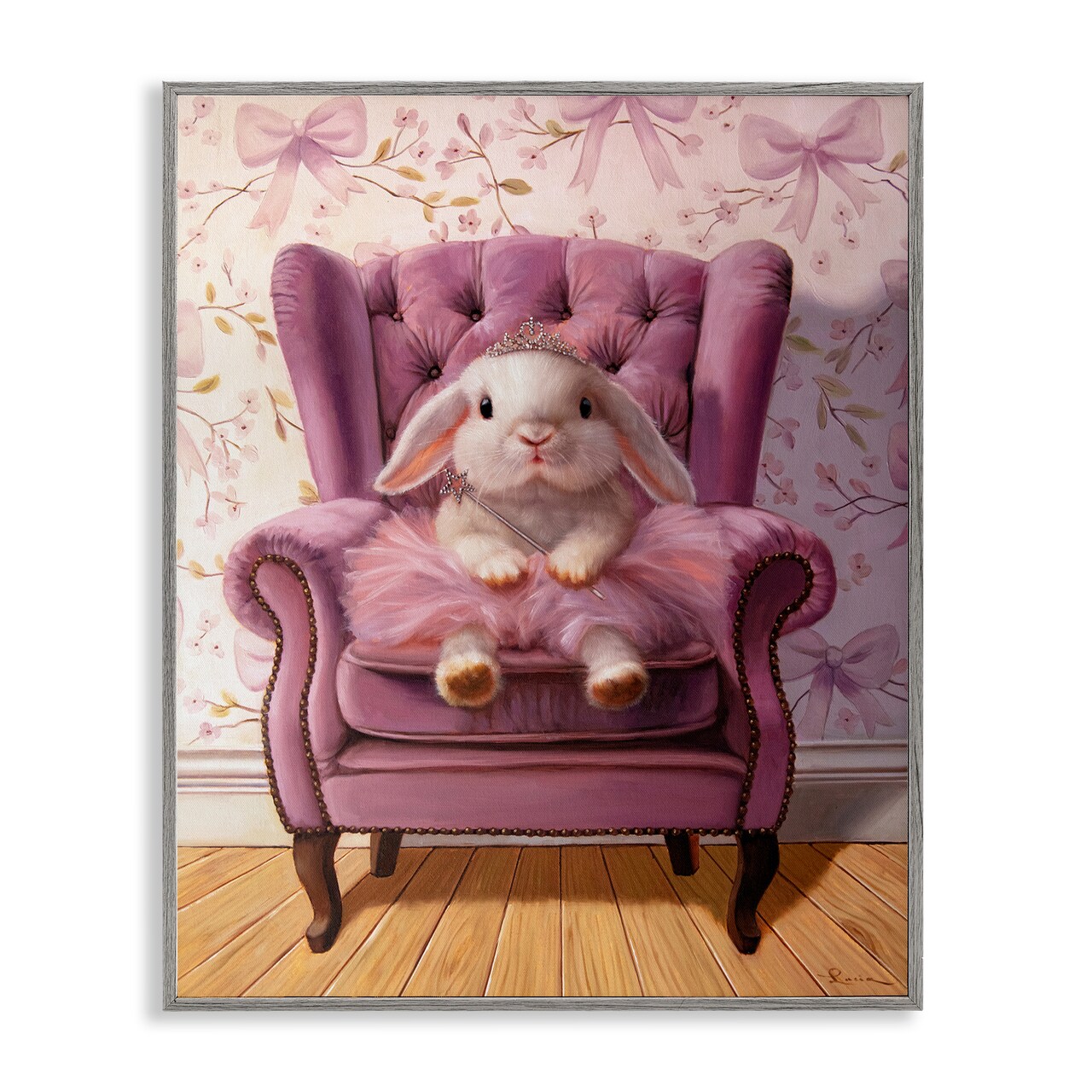 Stupell Industries Pink Princess Tutu Bunny Framed Giclee, design by Lucia Heffernan